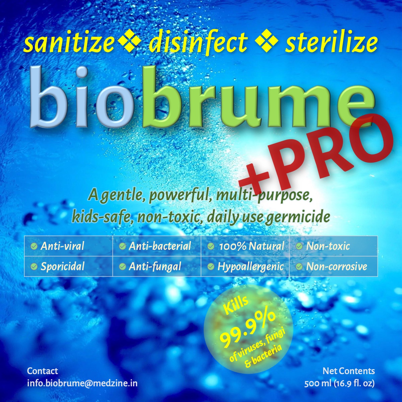 Biobrume PRO front label