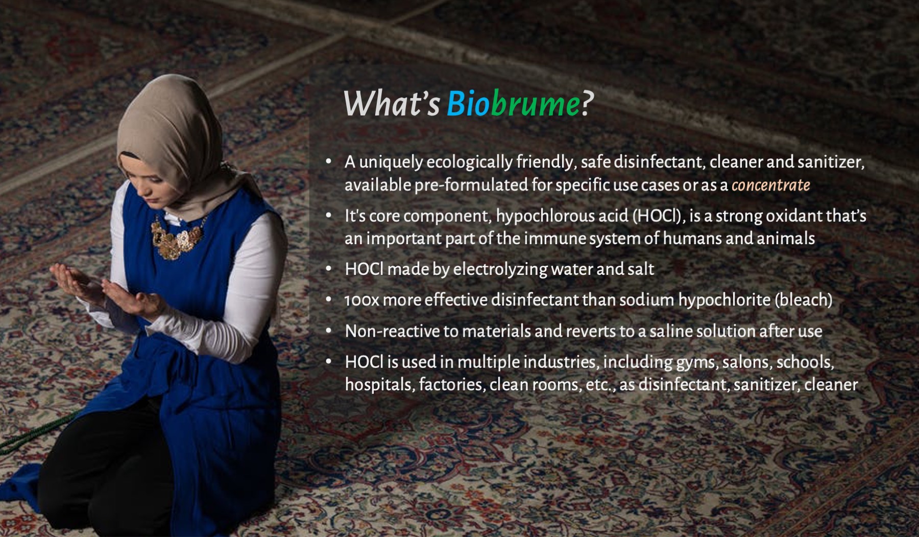 Use Biobrume To Make Mosques Safe For Attendance